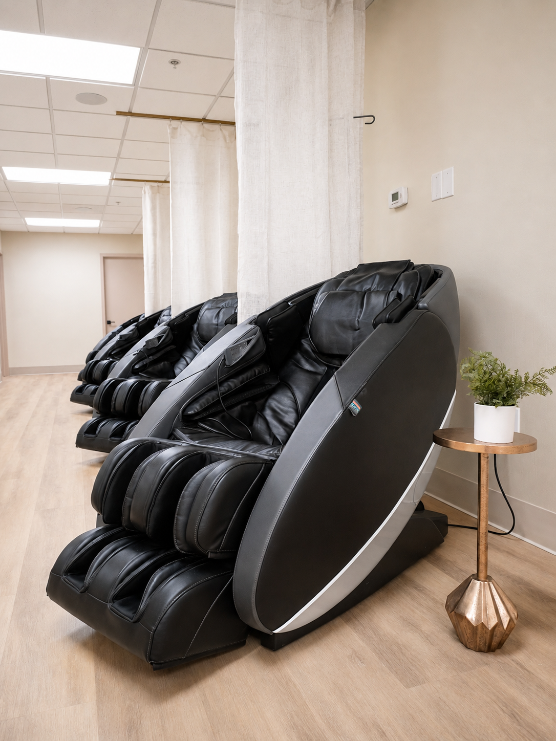 Massage chairs at Summit Recovery Lounge