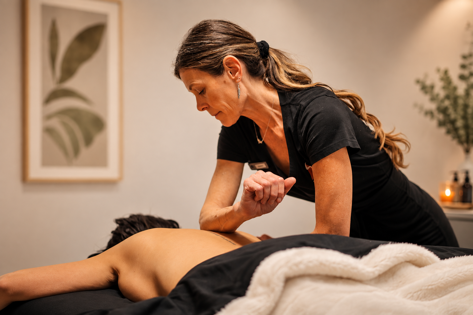 Massage therapy at Summit Athletic Club Recovery Lounge